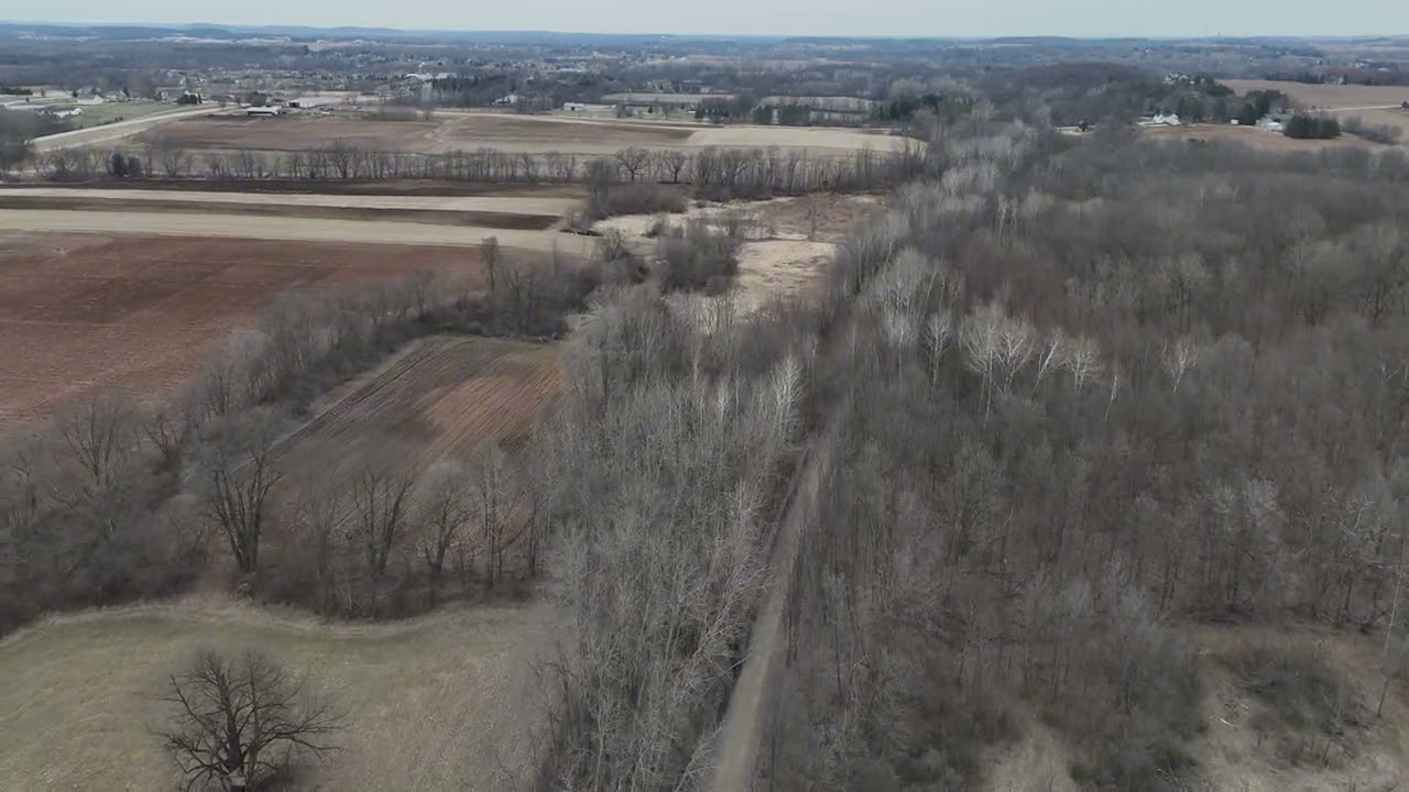 The Wiouwash Trail North from School Rd to Spring Rd, via drone, 4K.