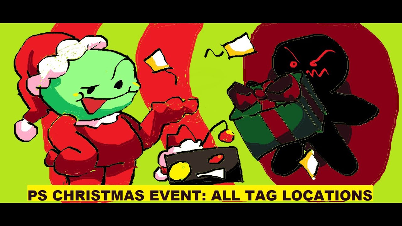 Purple Skittles: Christmas Event - All tag locations + Miniboss