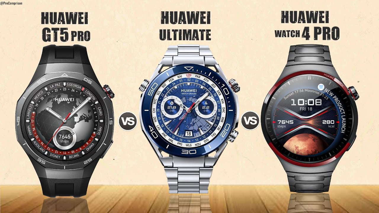 Huawei GT 5 Pro vs Huawei Watch Ultimate vs Huawei Watch 4 Pro || Comparison