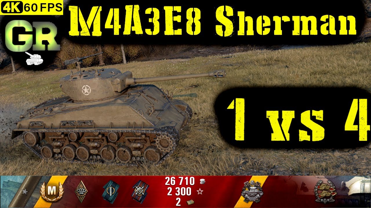 World of Tanks M4A3E8 Sherman Replay - 5 Kills 2.3K DMG(Patch 1.4.1)