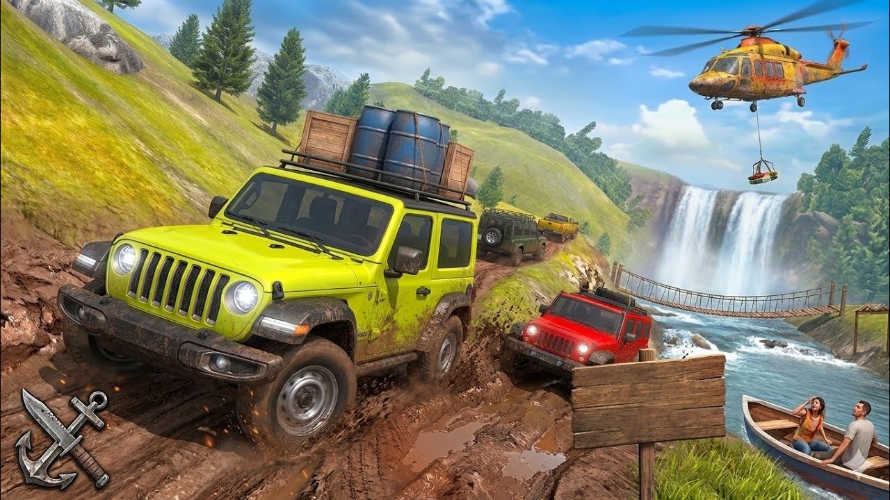 Offroad Jeep Driving Simulator - Luxury SUV 4x4 Prado Stunts - Android GamePlay