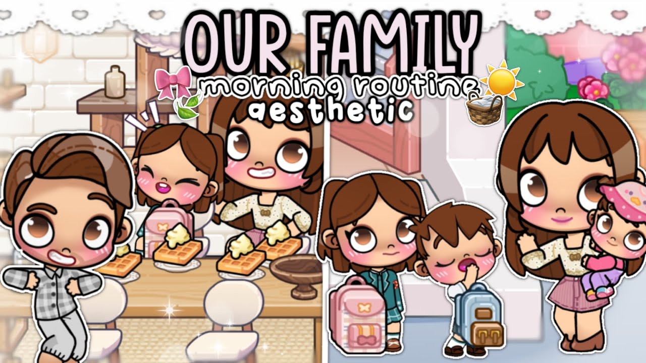 OUR FAMILY MORNING ROUTINE AESTHETIC 🍳☕ || *VOICED🔊* || AVATAR WORLD