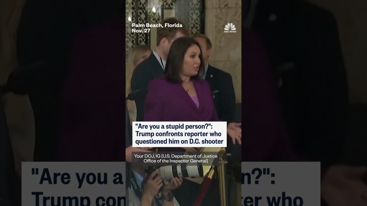 'Are you a stupid person?': Trump confronts reporter who questioned him on D.C. shooter