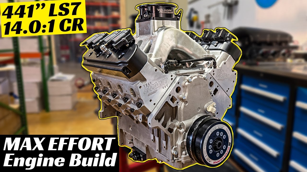 441 Cubic Inch, 14.0:1 Compression, MAX EFFORT LS7 Race Engine Build!! - V2 of my personal LS engine