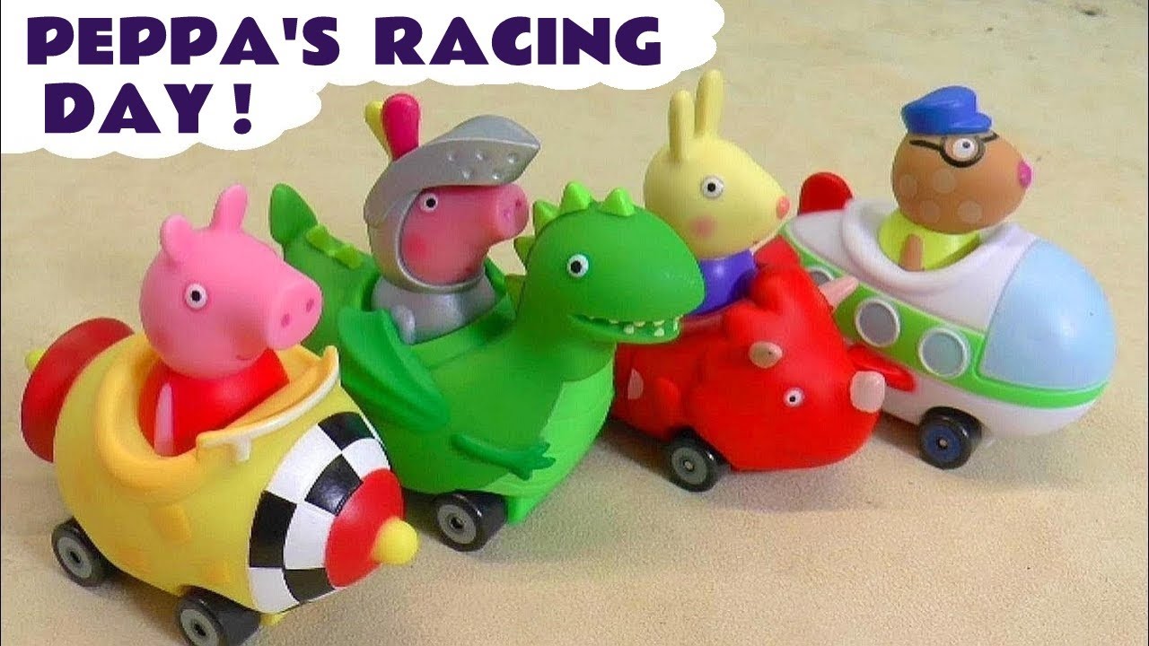 Vehicle Racing Day Story with Peppa and her Friends