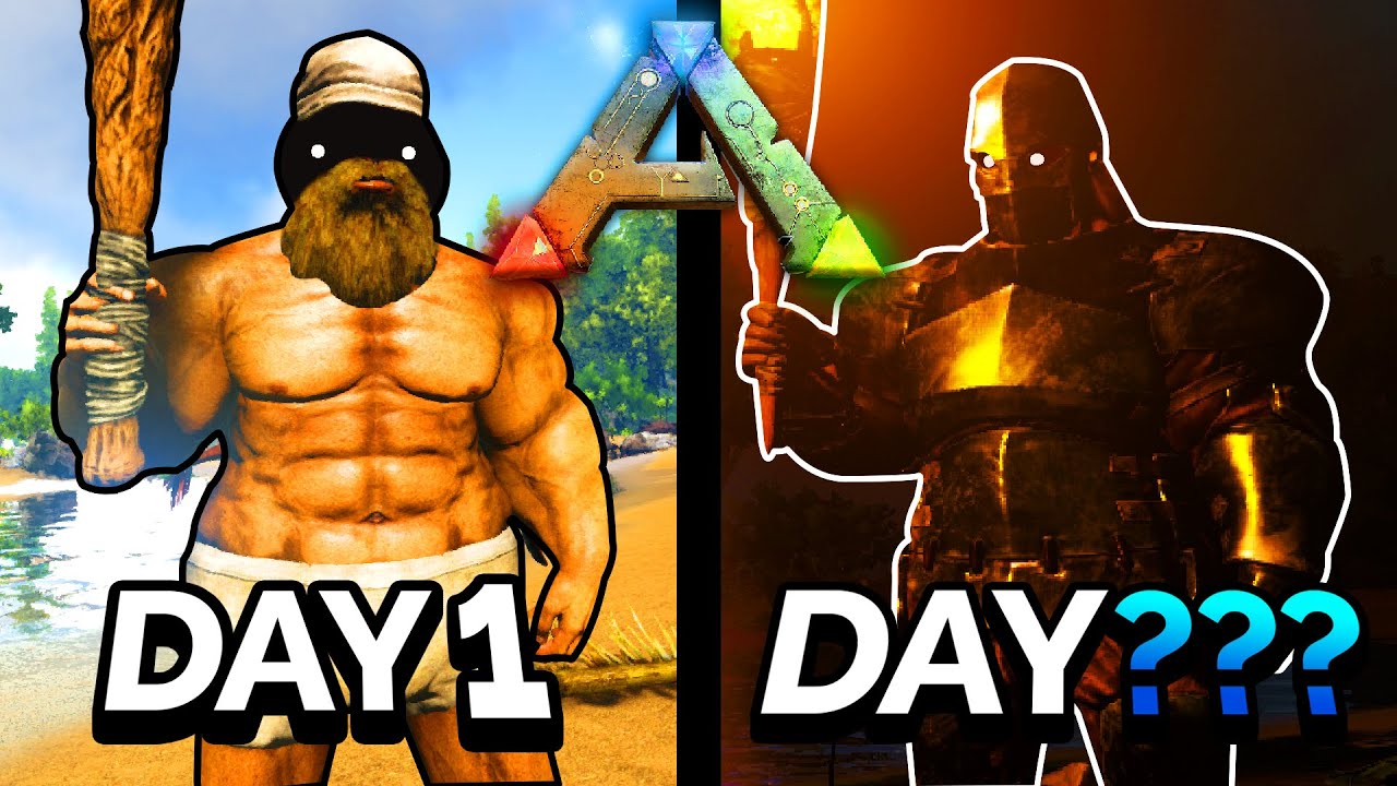 I Spent 100 Days in ARK Survival Evolved As A Noob...