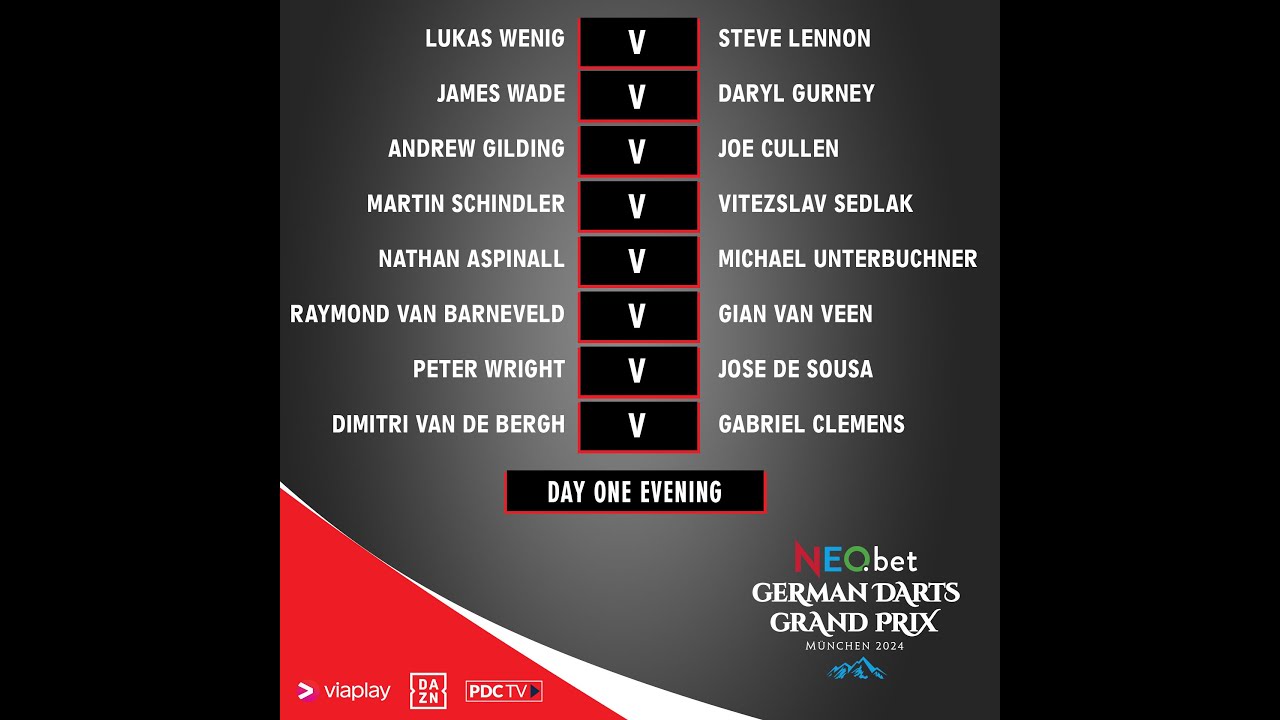 PDC German Darts Grand Prix 2024 Round 1 Lukas Wenig v Steve Lennon 2024 03 30 HUN