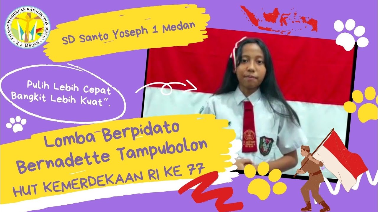 Bernadette Tampubolon ~ Lomba Berpidato HUT Kemerdekaan RI ke 77 SD Santo Yoseph 1 Medan