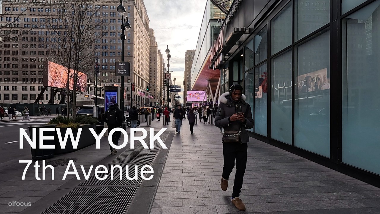 New York Walking Tour | 7th Avenue from 34th St to Houston St | NYC 4K 60fps