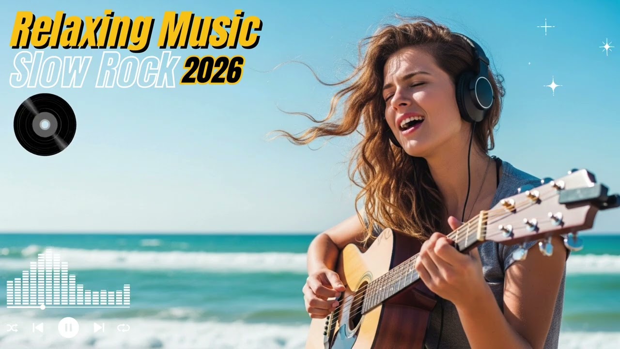 Slow Rock Ocean Breeze 🌊 Peaceful Guitar for Beach Relaxation