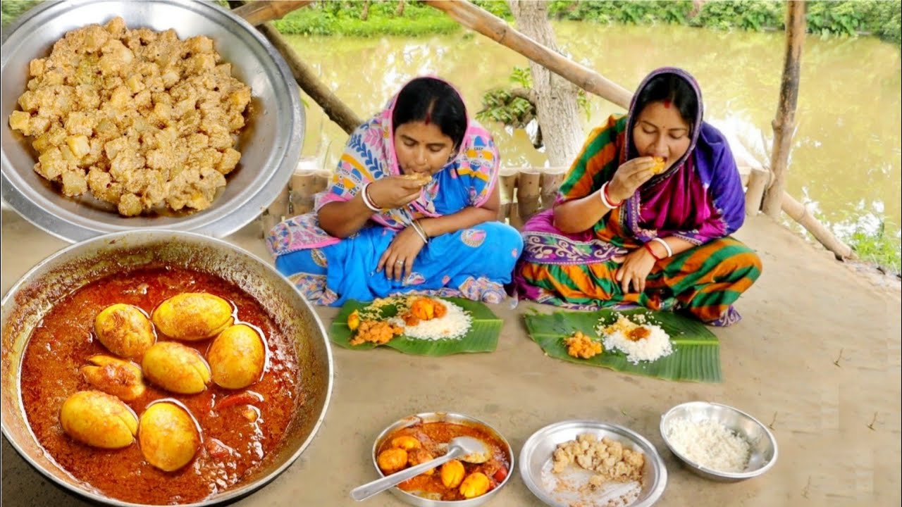 আলুপোস্ত আর ডিমকষা রান্না,সব বাঙালির খুব পছন্দের রেসিপি😳dim kosha | aloo posto
