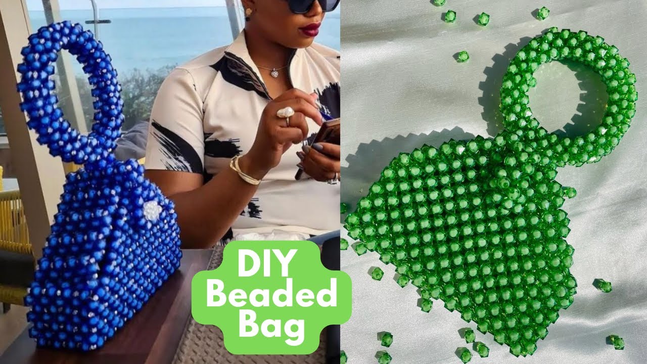 DIY CLUCTCH BEADED BAG // HOW TO MAKE A SIMPLE BEADED BAG // BEGINNER FRIENDY