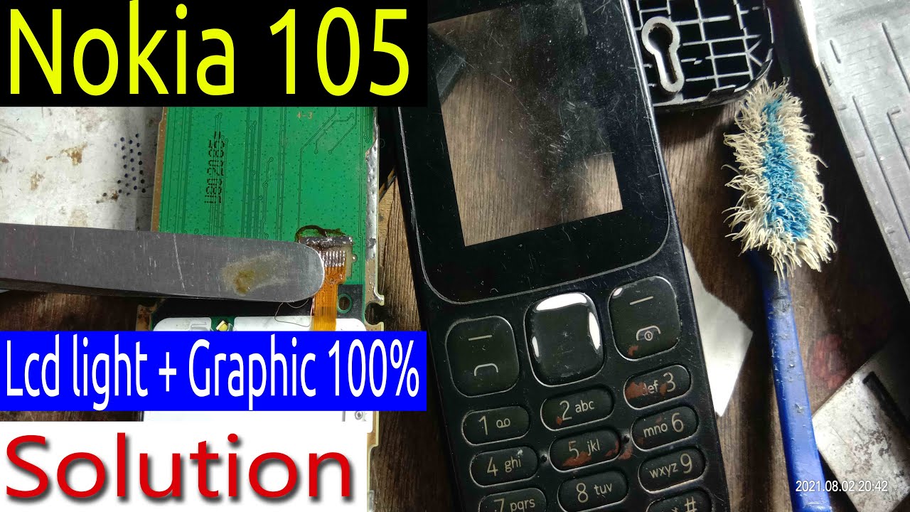 Nokia Ta -1010  ( 105 )  lcd light or graphics solution | nokia 105 white display light solution |