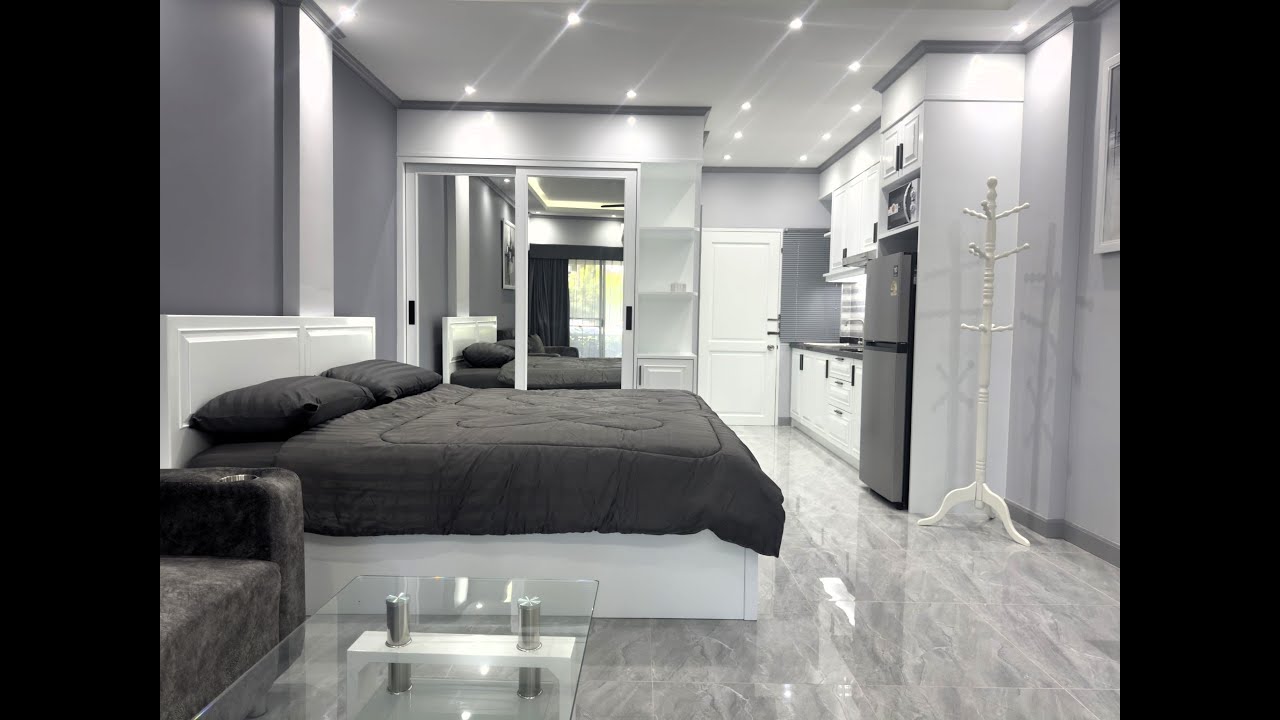 Condo for rent Jomtien - newly renovated studio - low floor at Baan Suan Lalana condo Jomtien