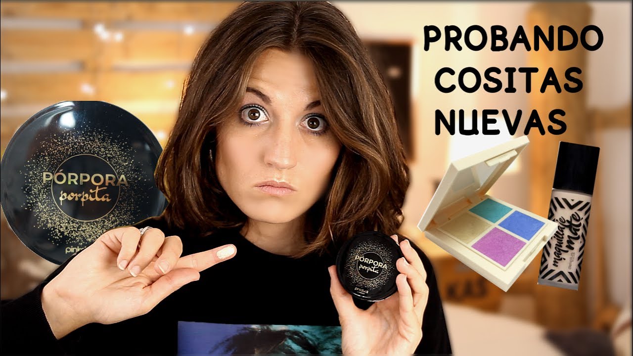 PROBANDO PRODUCTOS NUEVOS: ILUMINADOR PORPORAPORPITA, PALETAS PINKDUCK, BASE DELIPLUS...