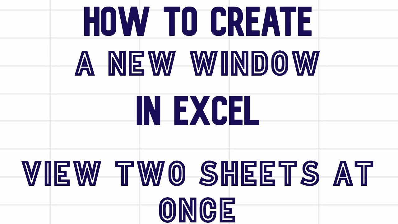 How to create a new window in Excel and view two worksheets at once video #excel #worksheet