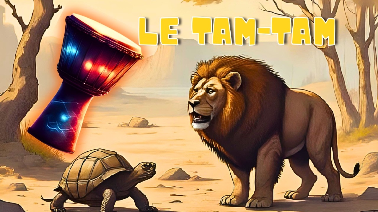 Le TAM-TAM , la Tortue et le Lion: un conte africain animé , une histoire africaine | Dansletemps