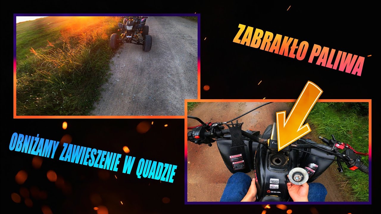 Obniżamy zawieszenie w quadzie - latamy bokiem - zabrakło paliwa/Bashan 200
