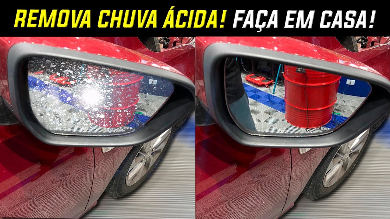 COMO TIRAR MANCHAS DO ESPELHO RETROVISOR | CHUVA ÁCIDA | FAÇA EM CASA