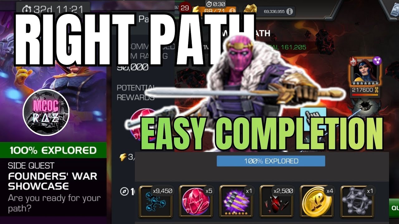 New AW showcase Right Path! Completion and Full Guide! Best Team & Tips 🔥 #marvelcontestofchampions 