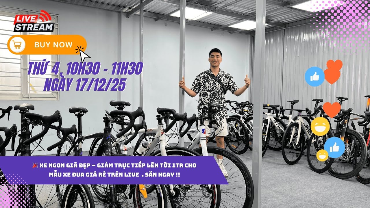 🚴 Livestream Săn Xe Đạp Siêu Phẩm – Ưu Đãi Lên Tới 1 Triệu ngay trên LIVE!