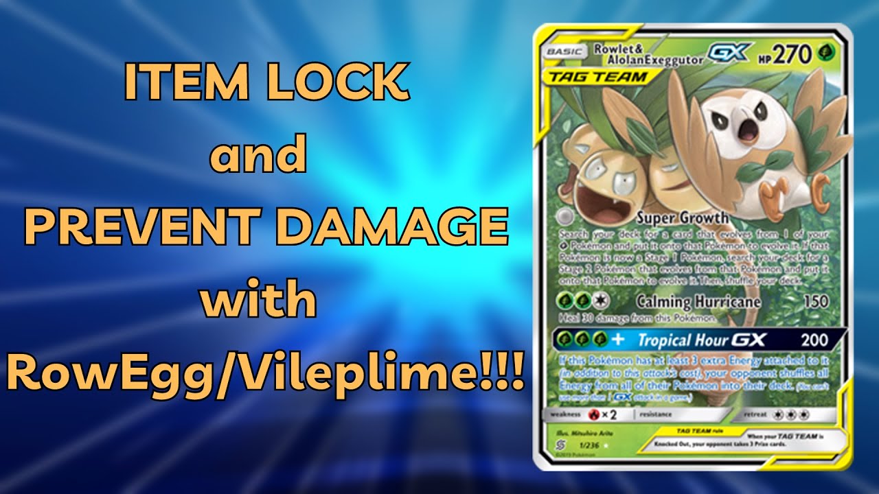 ITEM LOCK and PREVENT DAMAGE with RowEgg/Vileplume!!!-Expanded Deck Showcase