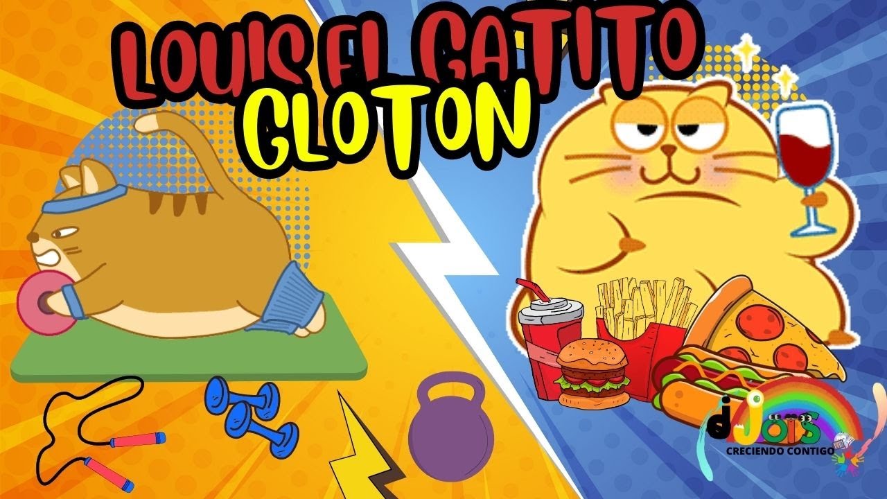 LUIS EL GATITO GLOTON- CUENTO INFANTIL - CUENTOS PATA NI&Ntilde;OS