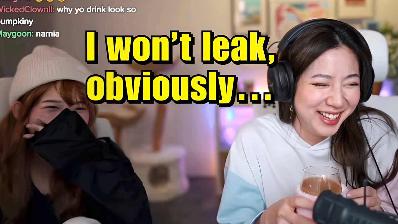 Leslie Trying Not to LEAK the New Roomies