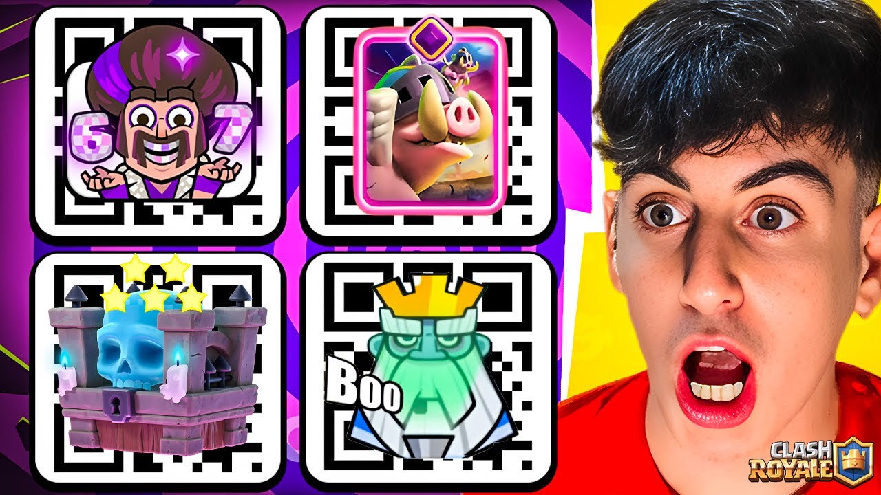8 NUEVOS CODIGOS QR GRATIS en CLASH ROYALE!