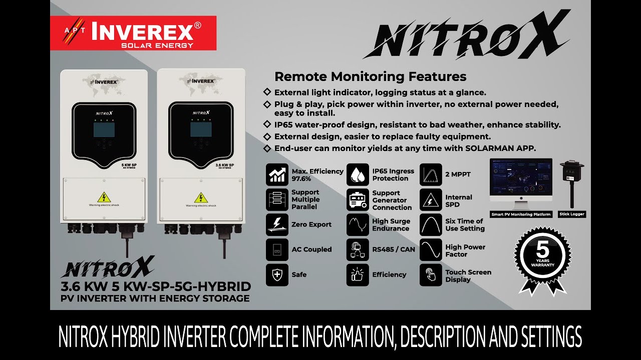 Nitrox Hybrid Inverter Complete Information, Description and Settings