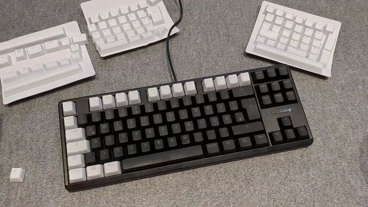 SteelSeries PrismCaps Pudding Keycaps Unboxing, Cherry G80-3000N RGB TKL keycap change, ASMR like