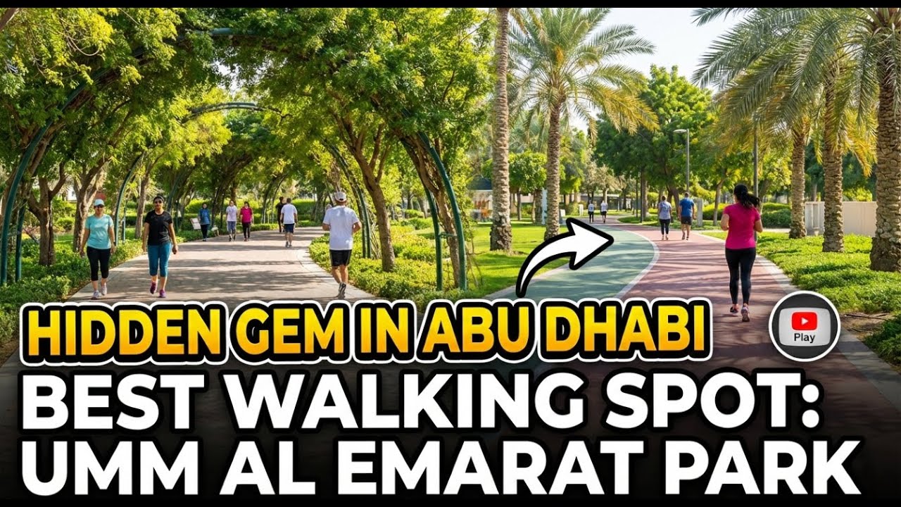 Hidden Gem in Abu Dhabi 🇦🇪 | Best Walking & Relaxing Park – Umm Al Emarat Park #youtube #travel #uae