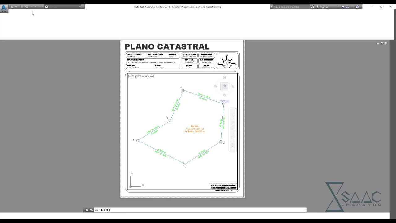 AutoCAD Civil 3D - Escala, Membrete y Presentación de Plano Catastral