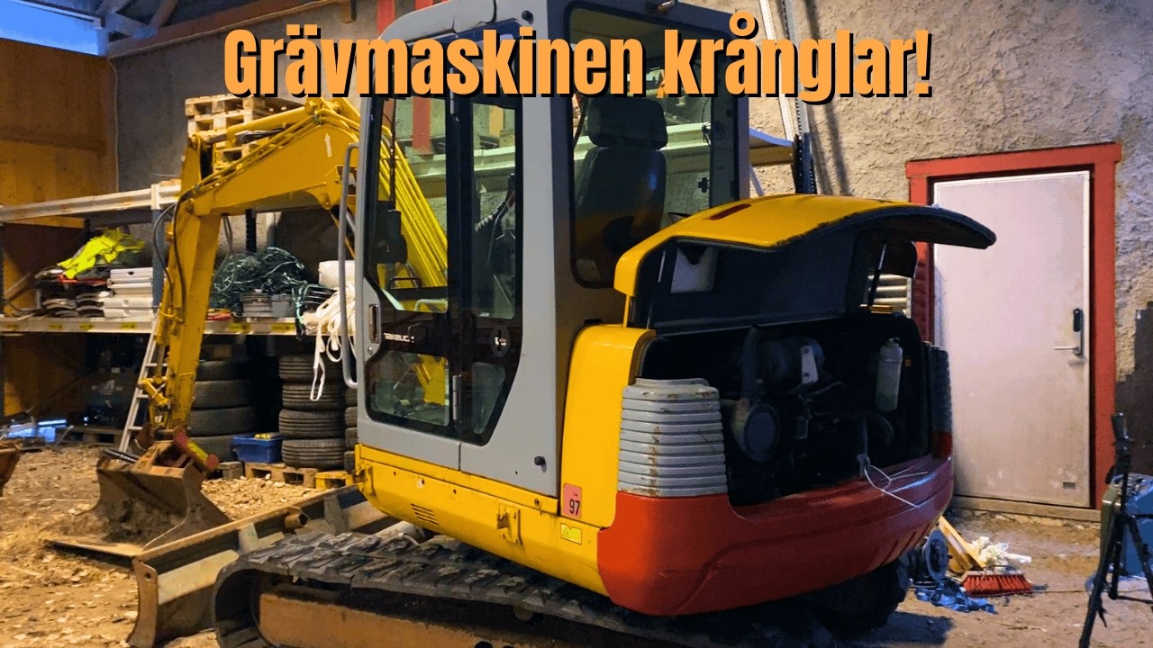 Grävmaskinen krånglar! Hittar felet och åtgärdar.