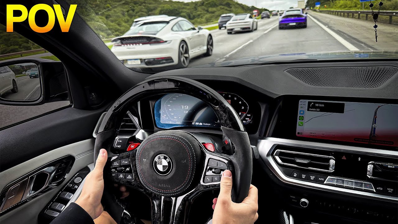 ACELERANDO A BMW M3 COM VÁRIAS PORSCHES! SÓ ESPORTIVO NO ROLÊ 🔥