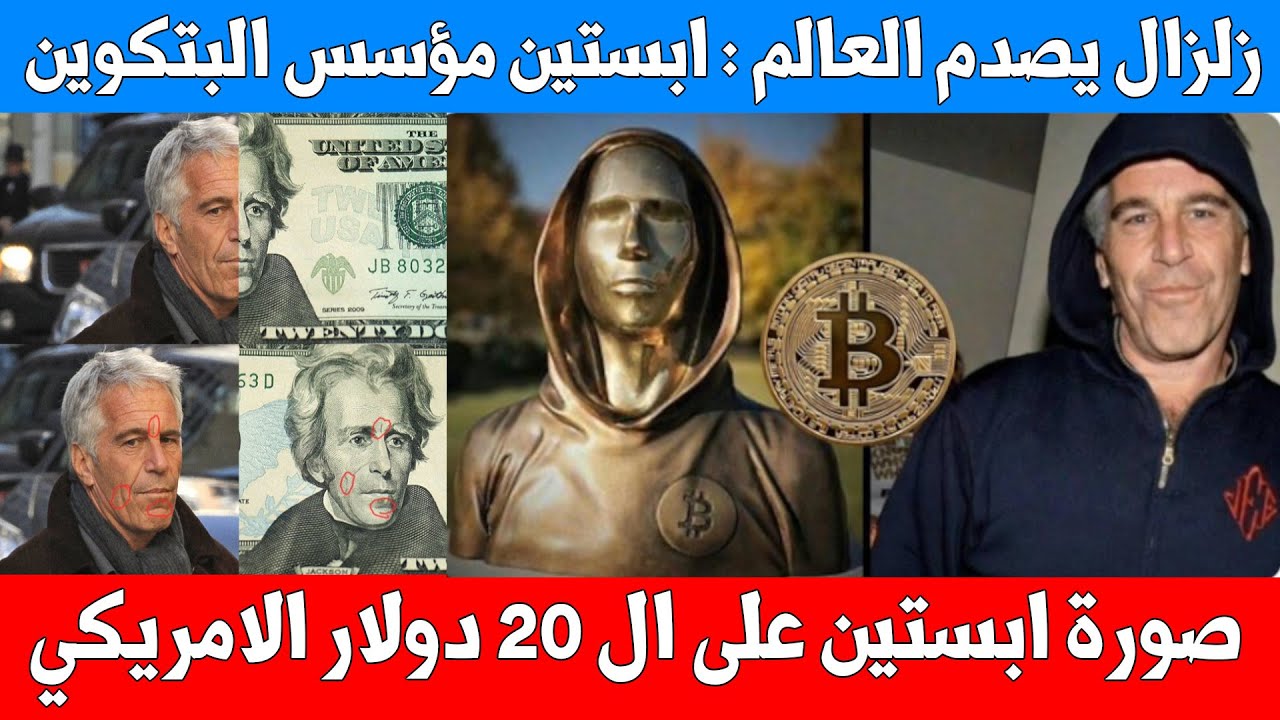 زلزال يصدم العالم : ابستين هو مؤسس عملة بتكوين - التشابه المرعب بين صورته والـ20 دولار الأمريكي