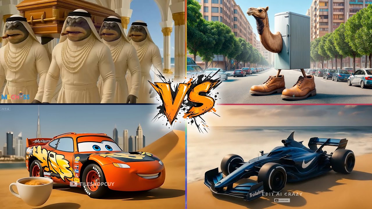 EXETENDION 🆚CAMELLO BUFFO FARDELO 🆚  Lightning McQueen 🆚 BRAINROT RACING CAR Tiles Hop EDM Rush!