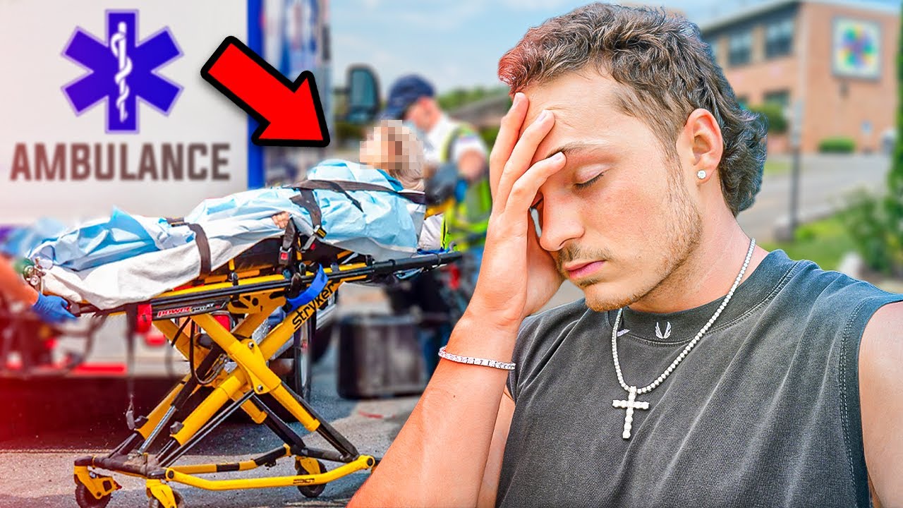 She was rushed to the hospital