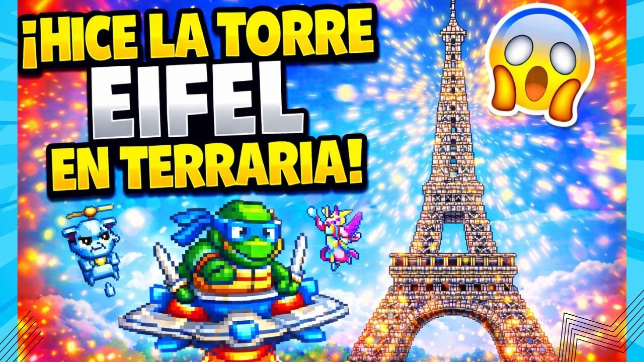 🏰✨ CONSTRUÍ LA TORRE EIFEL EN TERRARIA 🏰✨ #TERRARIA #terrariameme #terrariaadventure