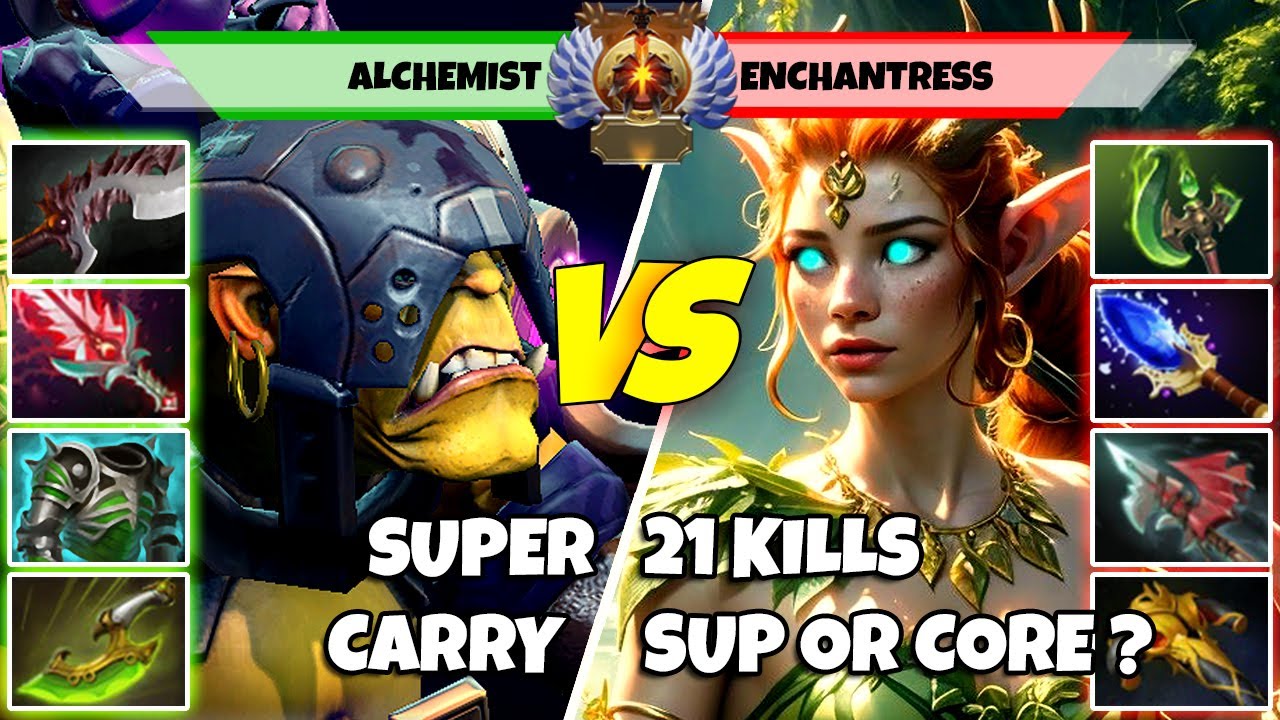 ALCHEMIST (Carry) vs ENCHANTRESS (Support) - Epic Battle Of Immortal Rank Dota 2 Players - Z Dota 2