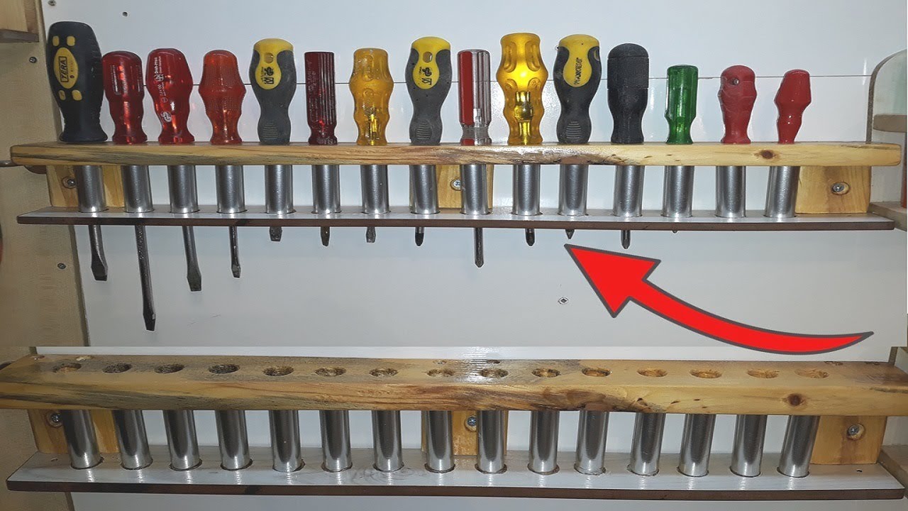 Tornavidalar askı aparatı yapımı - Sesli detaylı anlatım / Screwdrivers hanger rack
