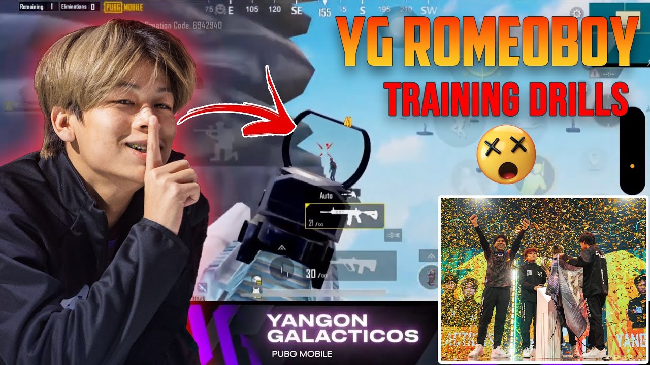PMWC 2025 CHAMPION : YG•ROMEO PEAK FIRE TRAINING DRILLS |🥵🔥 PUBG MOBILE Myanmar
