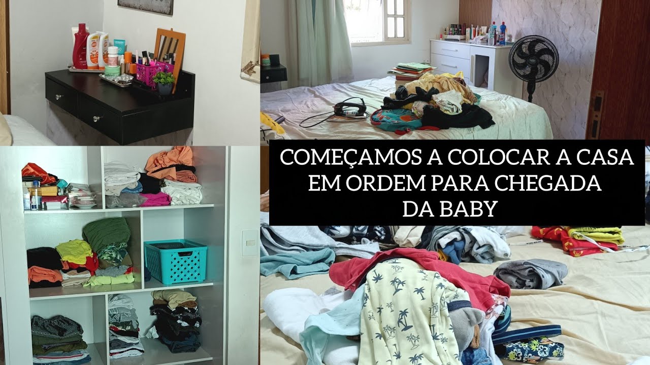Vlog: Comecei a colocar a casa em ordem para chegada da baby organizando os guardas-roupas
