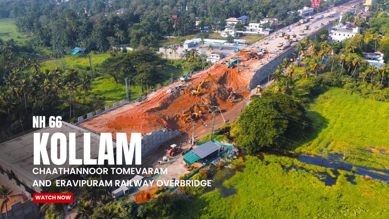 പൊളിഞ്ഞുവീണ കൊല്ലം മൈലക്കാട് റോഡ് പണി