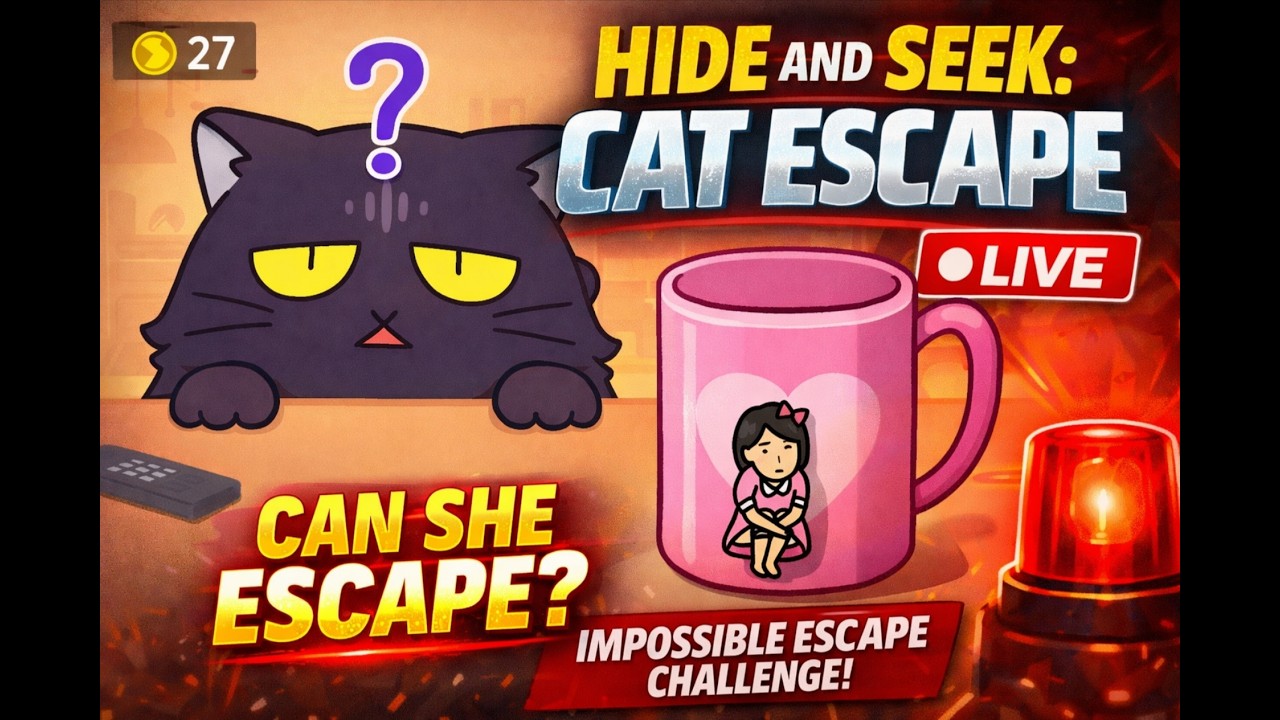 Hide and Seek: Cat Escape 🐱🔥 LIVE | Impossible Escape Challenge! #shorts #shortslive #shortfeed