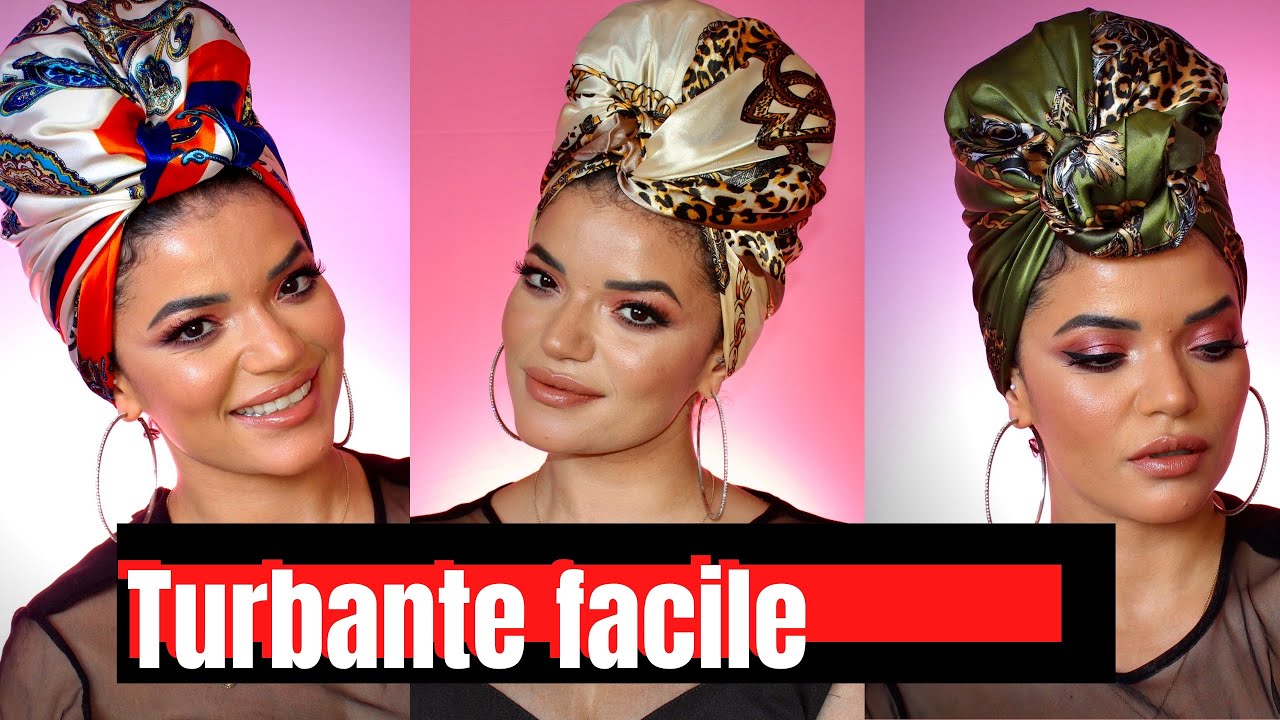 3 TURBANTI CON FOULARD - FACILE PROTETTIVO PER CAPELLI