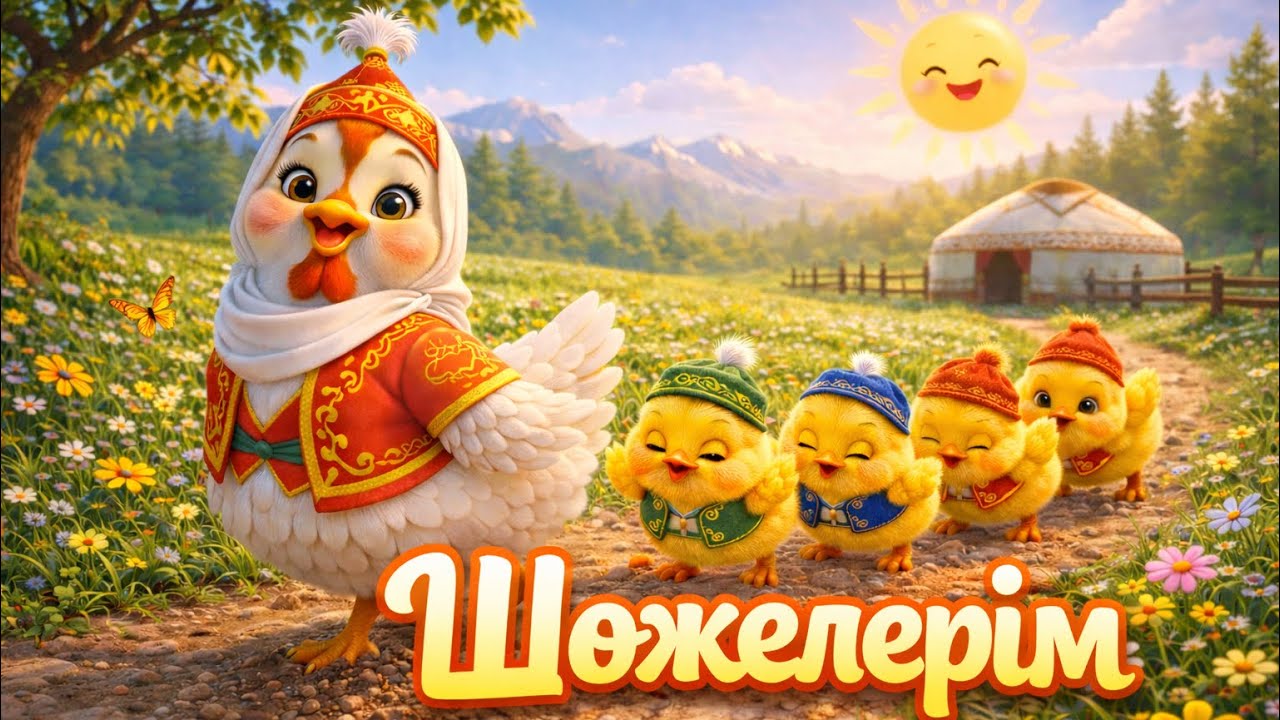 Шөжелерім 🐥 | Қазақша балалар әні | 3D мультфильм
