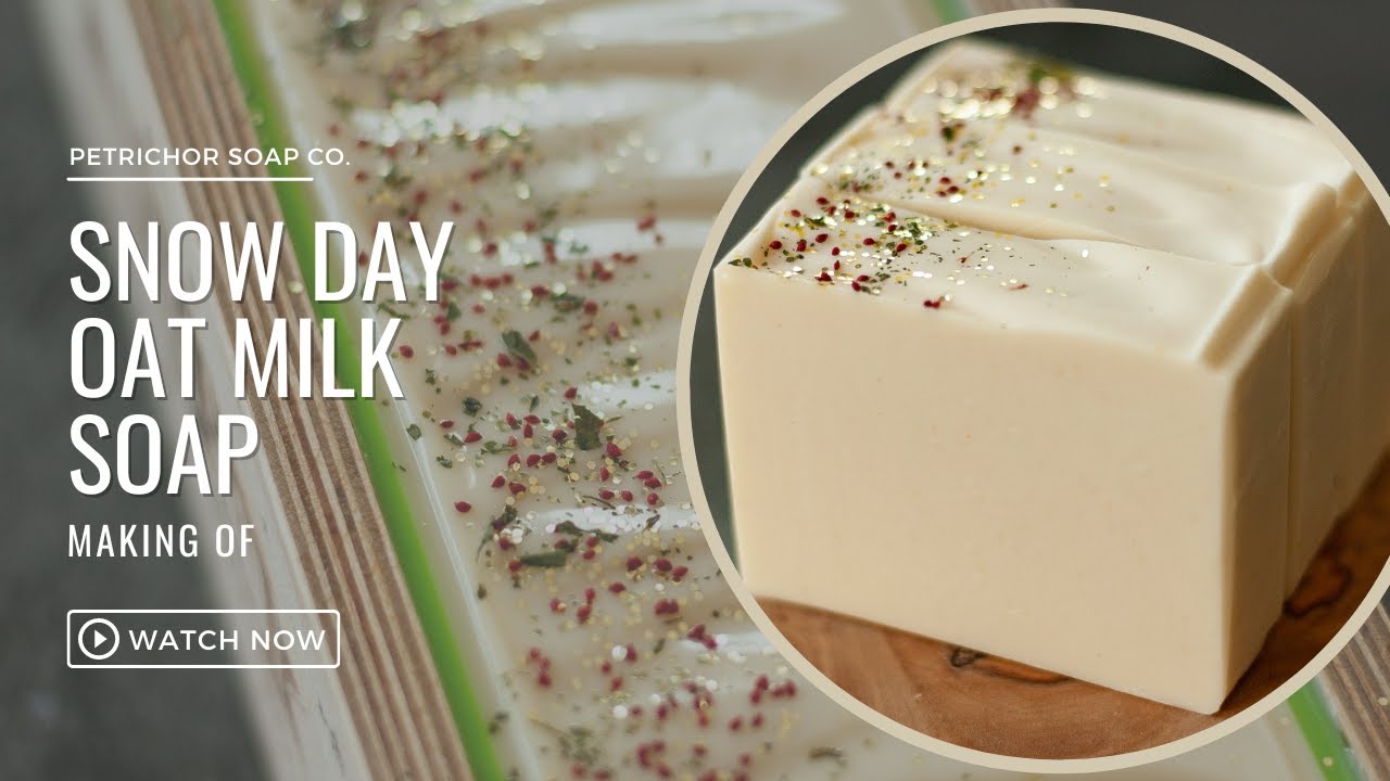 Snow Day Oat Milk Cold Process Soap Making ❄❄