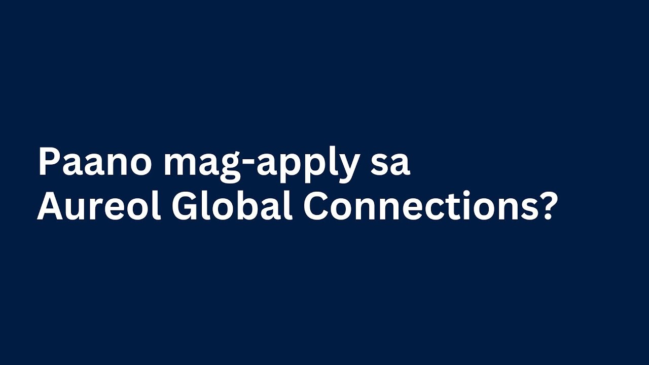 How to apply at Aureol Global Connections?