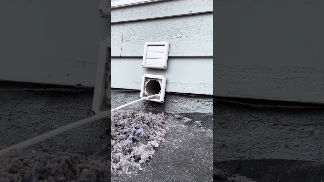 Satisfying dryer vent cleaning, years of buildup!